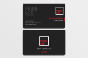 Business Card Design by Uttom 2 for Pruni and Co | Design: #21668912