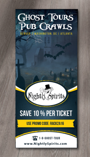 Ghost Tour and Pub Crawl Rack Card Brochure | Flyer Design by alex989