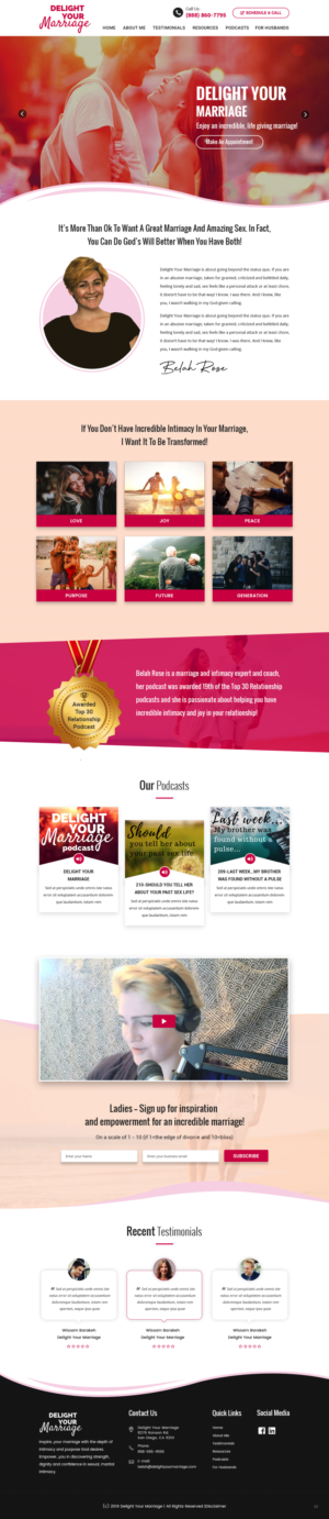 Web Design by pb for Delight Your Marriage | Design: #21677561