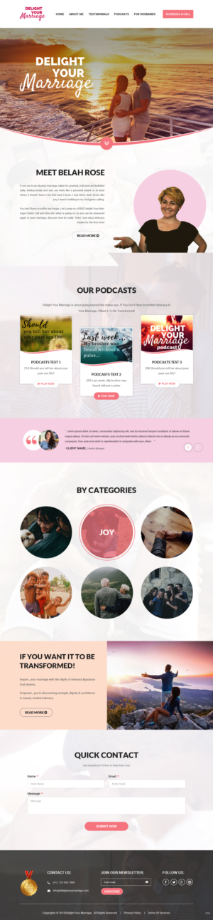 Web Design by pb for Delight Your Marriage | Design: #21677562