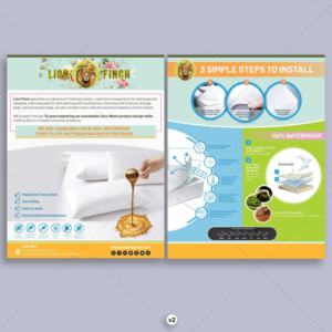 Mattress Sweat and Stain Protector | Flyer Design by DA.