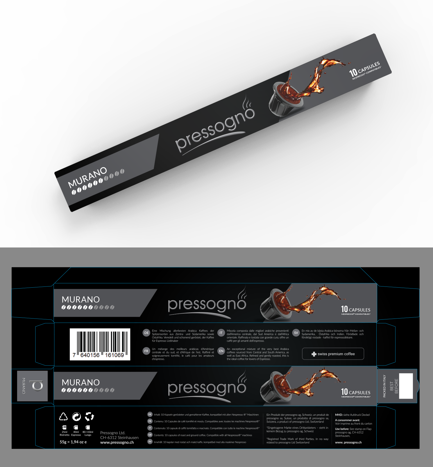 Diseño de Empaque por PointGrfx para pressogno  ag | Diseño #21685988