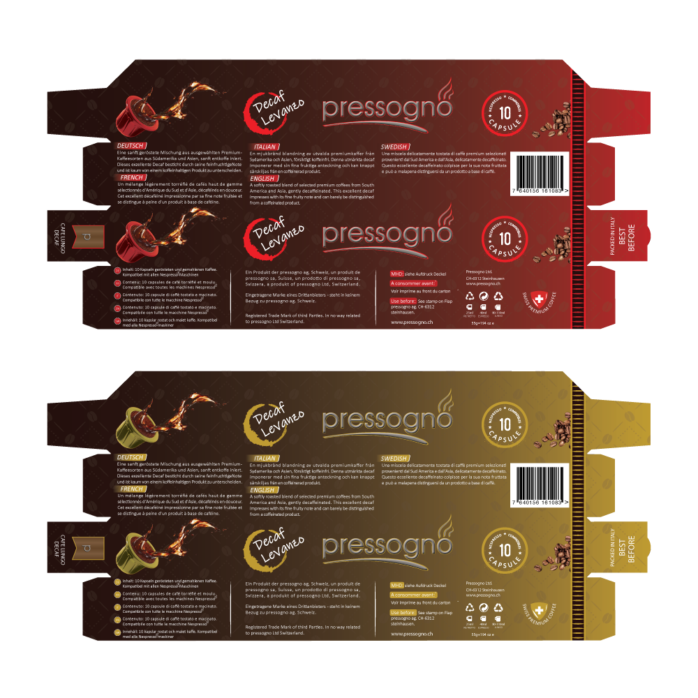Packaging Design by krishno gs for pressogno  ag | Design #21748564