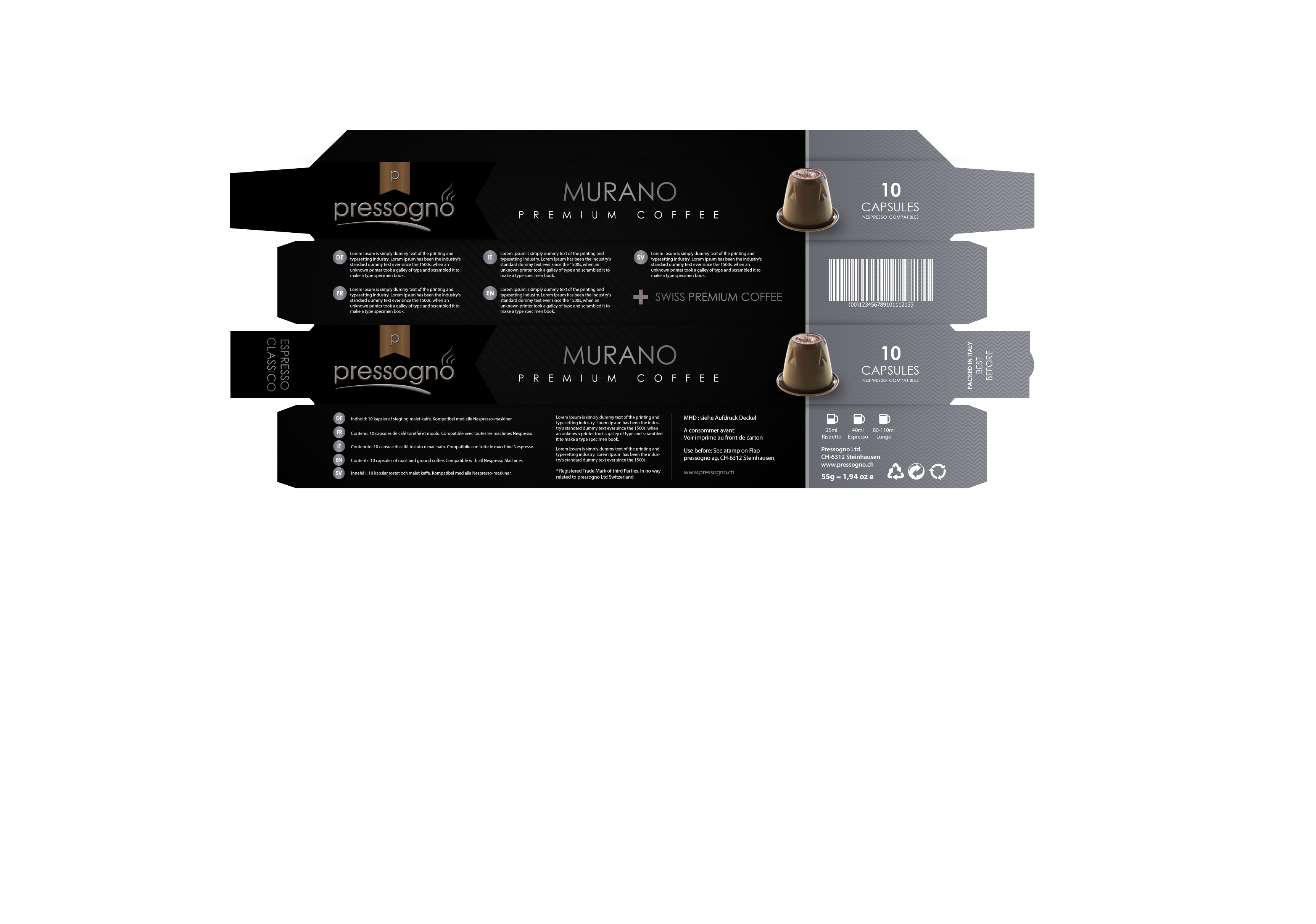 Packaging Design by SAI DESIGNS for pressogno  ag | Design #21729990