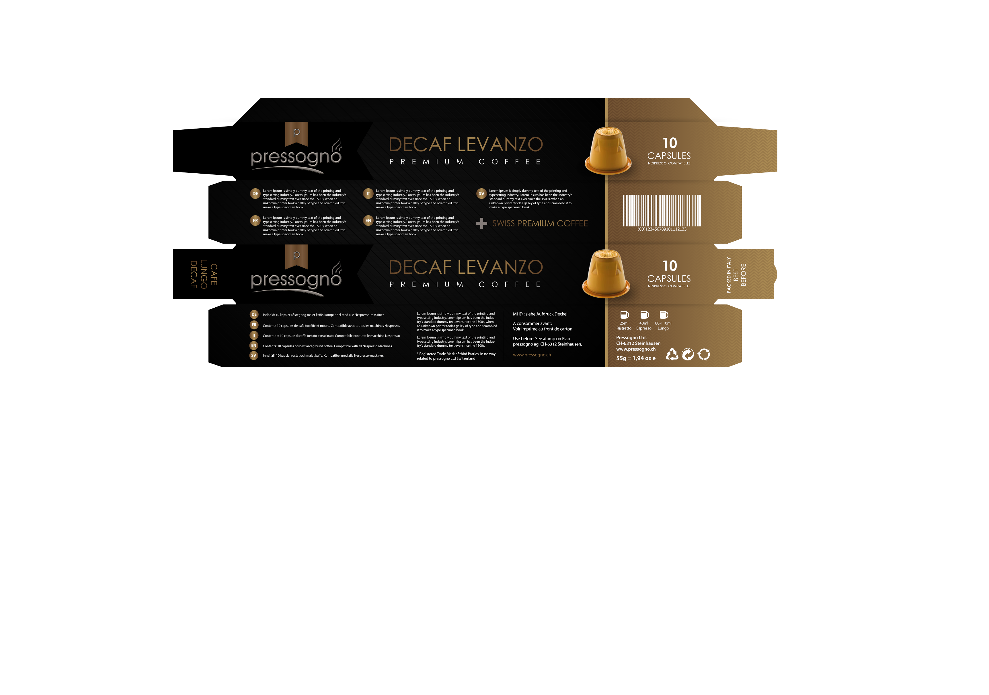 Packaging Design by SAI DESIGNS for pressogno  ag | Design #21729991