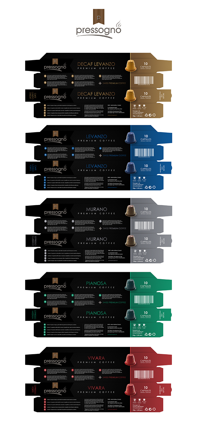 Diseño de Empaque por SAI DESIGNS para pressogno  ag | Diseño #21729993