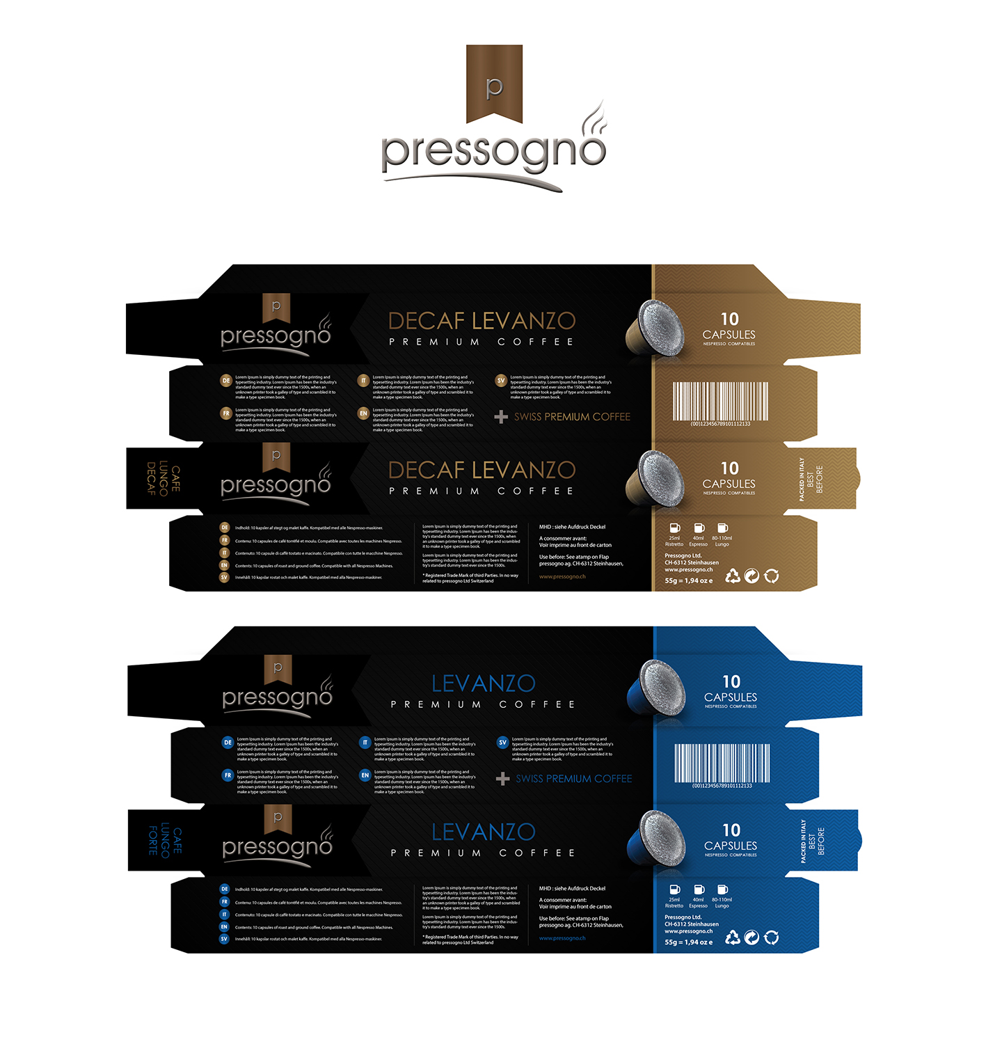 Packaging Design by SAI DESIGNS for pressogno  ag | Design #21756095