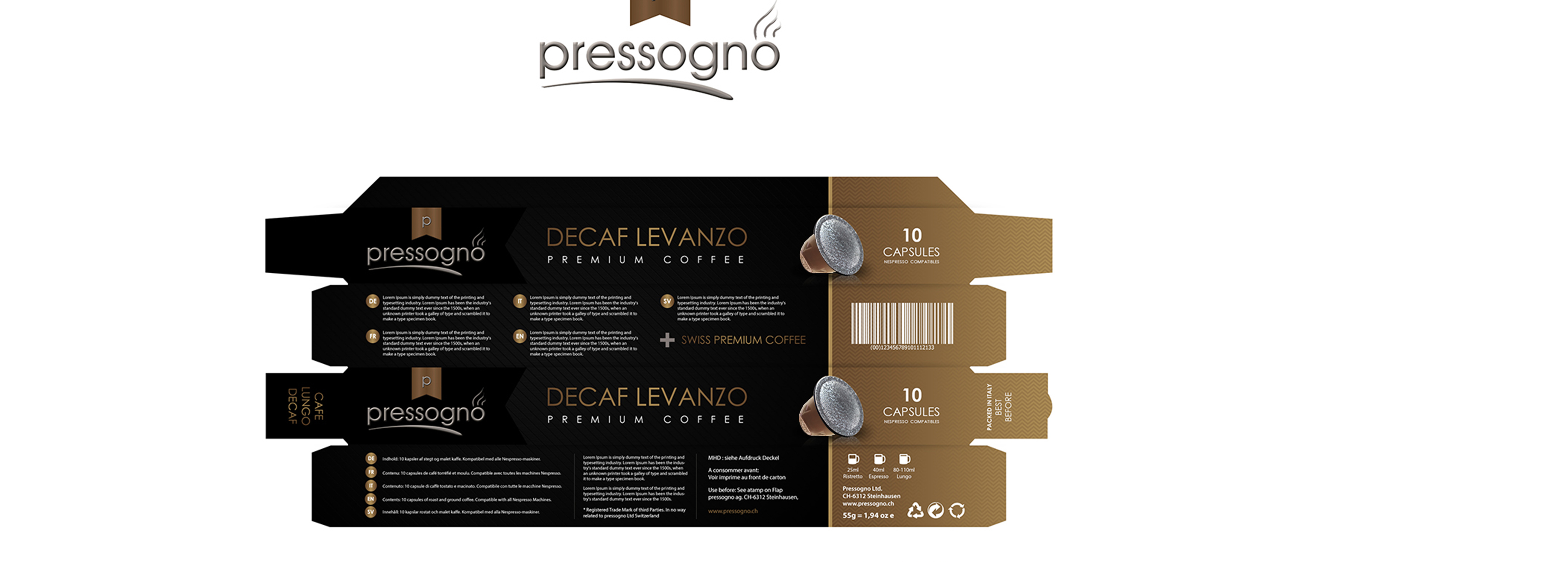 Diseño de Empaque por SAI DESIGNS para pressogno  ag | Diseño #21761392