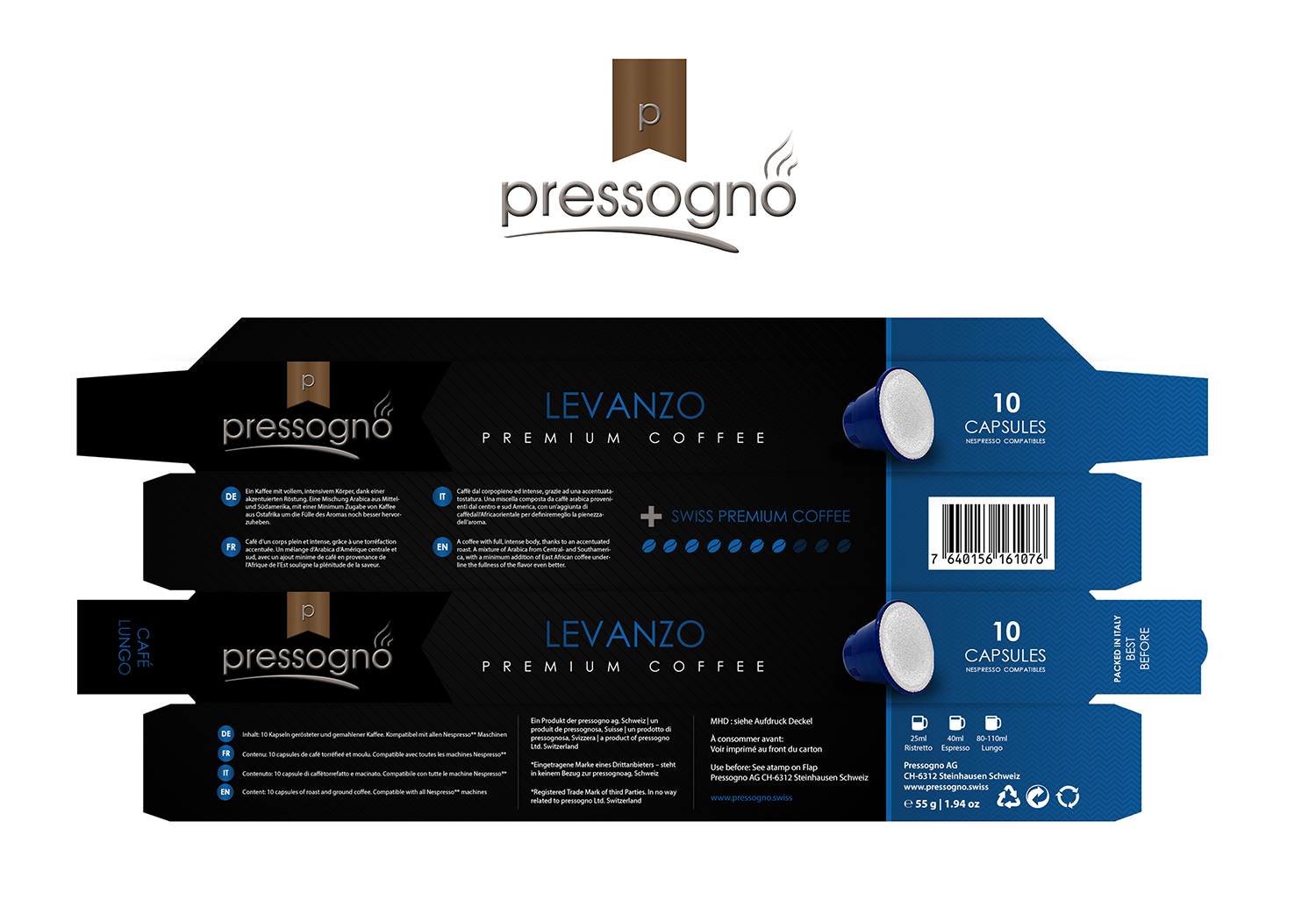 Packaging Design by SAI DESIGNS for pressogno  ag | Design #21771379