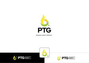 "POWER TO GAS" or "PTG" with subline:  "Renewable energy preserved" | Logo Design by ~idiaz~