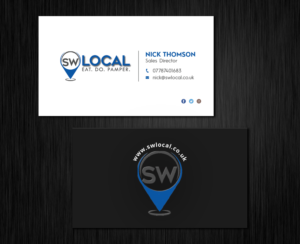 SW Local is an online marketing platform. | Diseño de Tarjeta de Presentación por Bold Pixels
