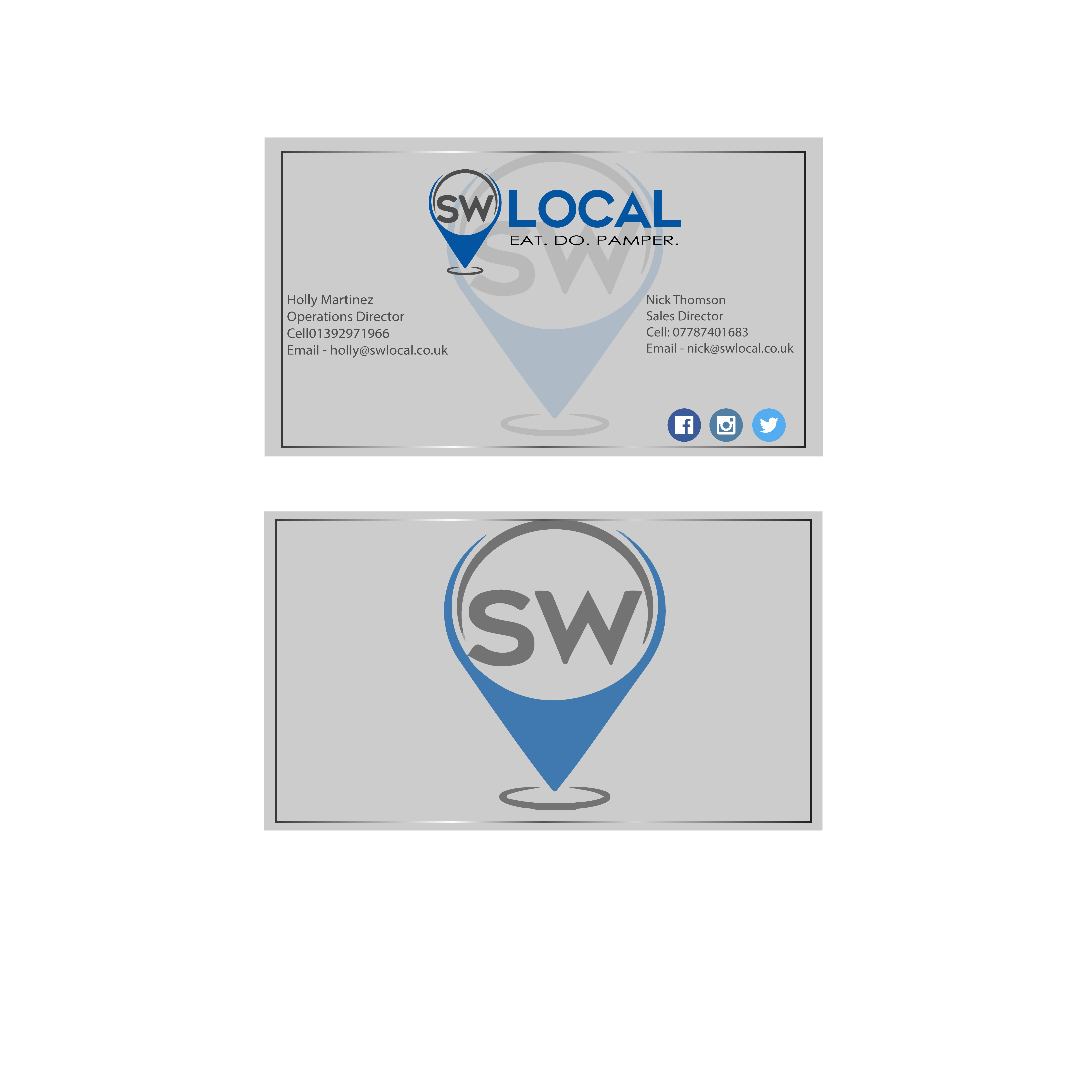 Diseño de Tarjeta de Presentación por Khan 18 para SW Local | Diseño #21676005