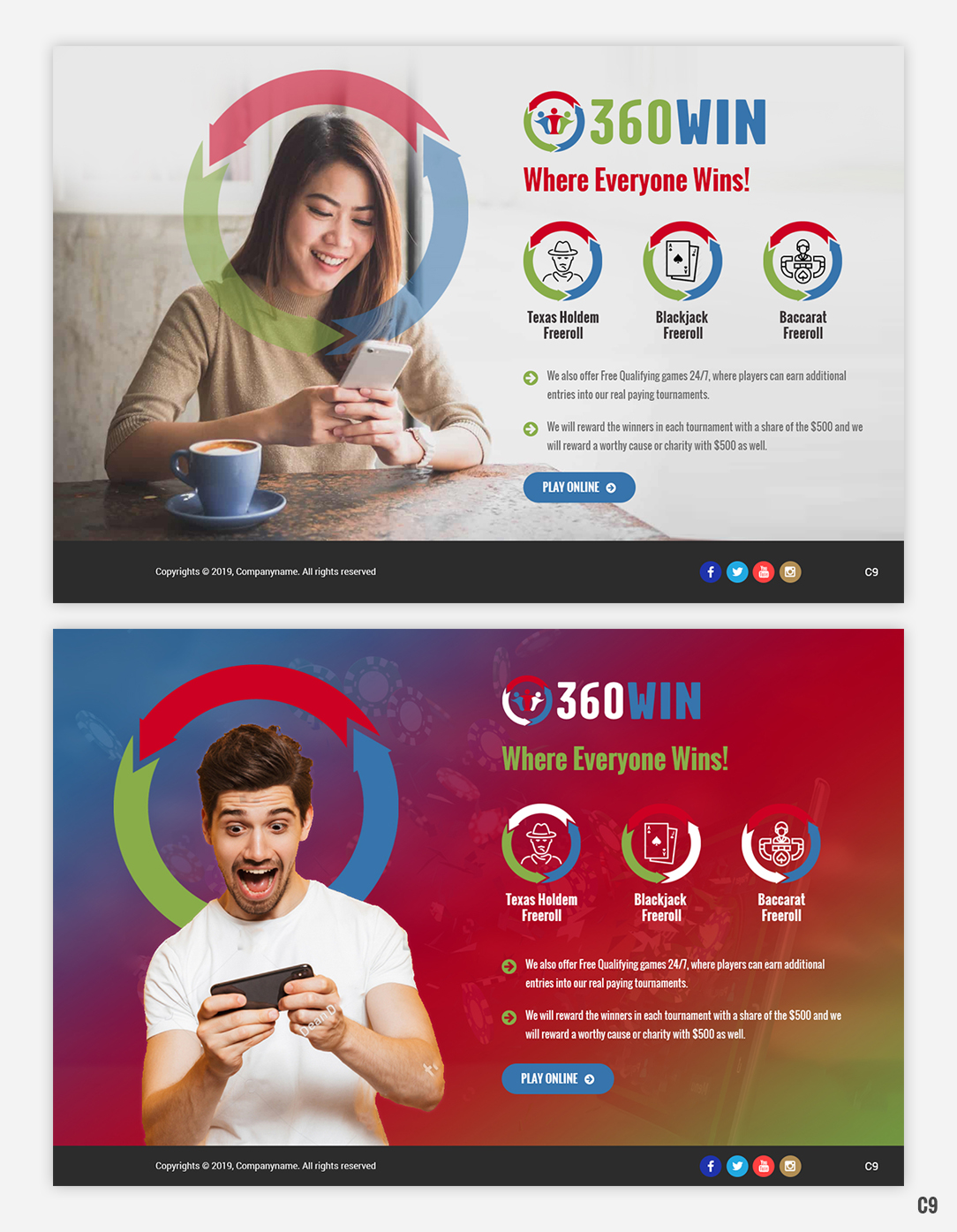 Landing Page Design by pb for 360WIN | Design #21683763