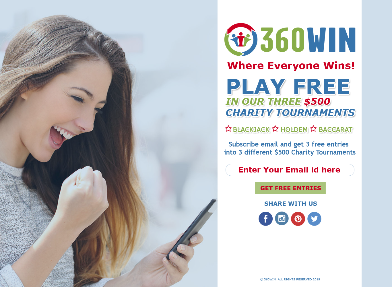 Landing Page Design by Sandip 6 for 360WIN | Design #21679230