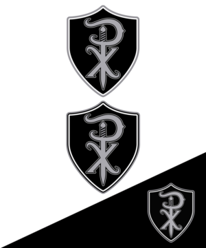 Chi Rho letters/symbol and Shield 3D Embroidery Hat Design | Graphic Design by StudioD™