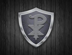 Chi Rho letters/symbol and Shield 3D Embroidery Hat Design | Graphic Design by Rickyy