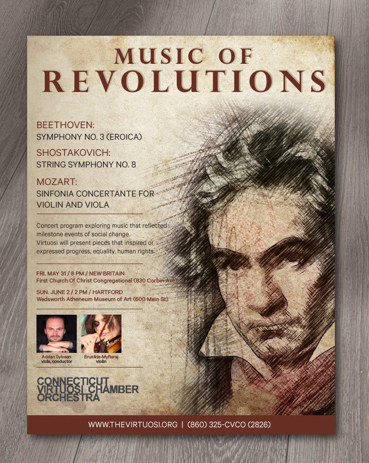 Poster Design by alex989 for Connecticut Virtuosi Chamber Orchestra, Inc.  | Design: #21718645