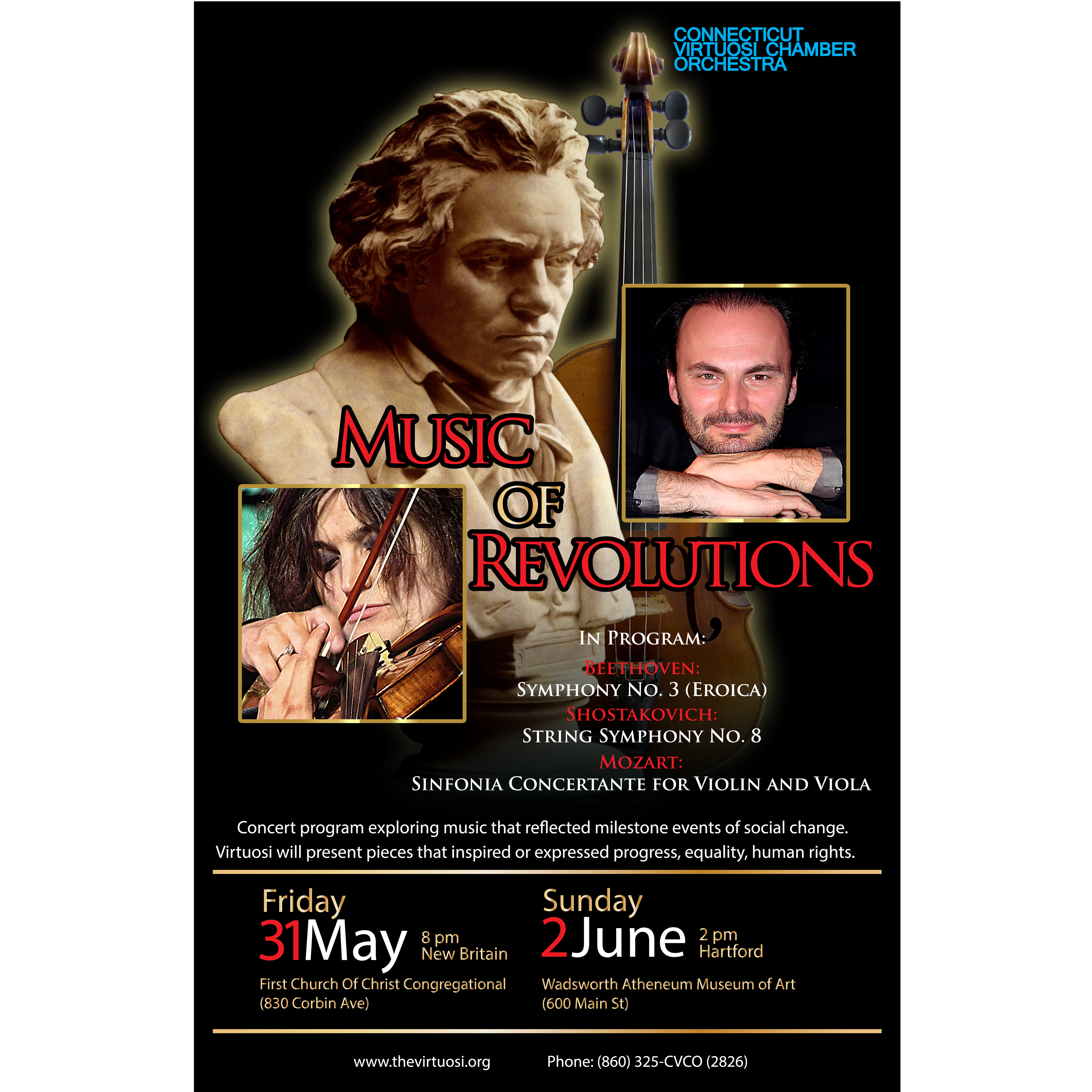 Poster Design by vectoradics for Connecticut Virtuosi Chamber Orchestra, Inc.  | Design #21721033