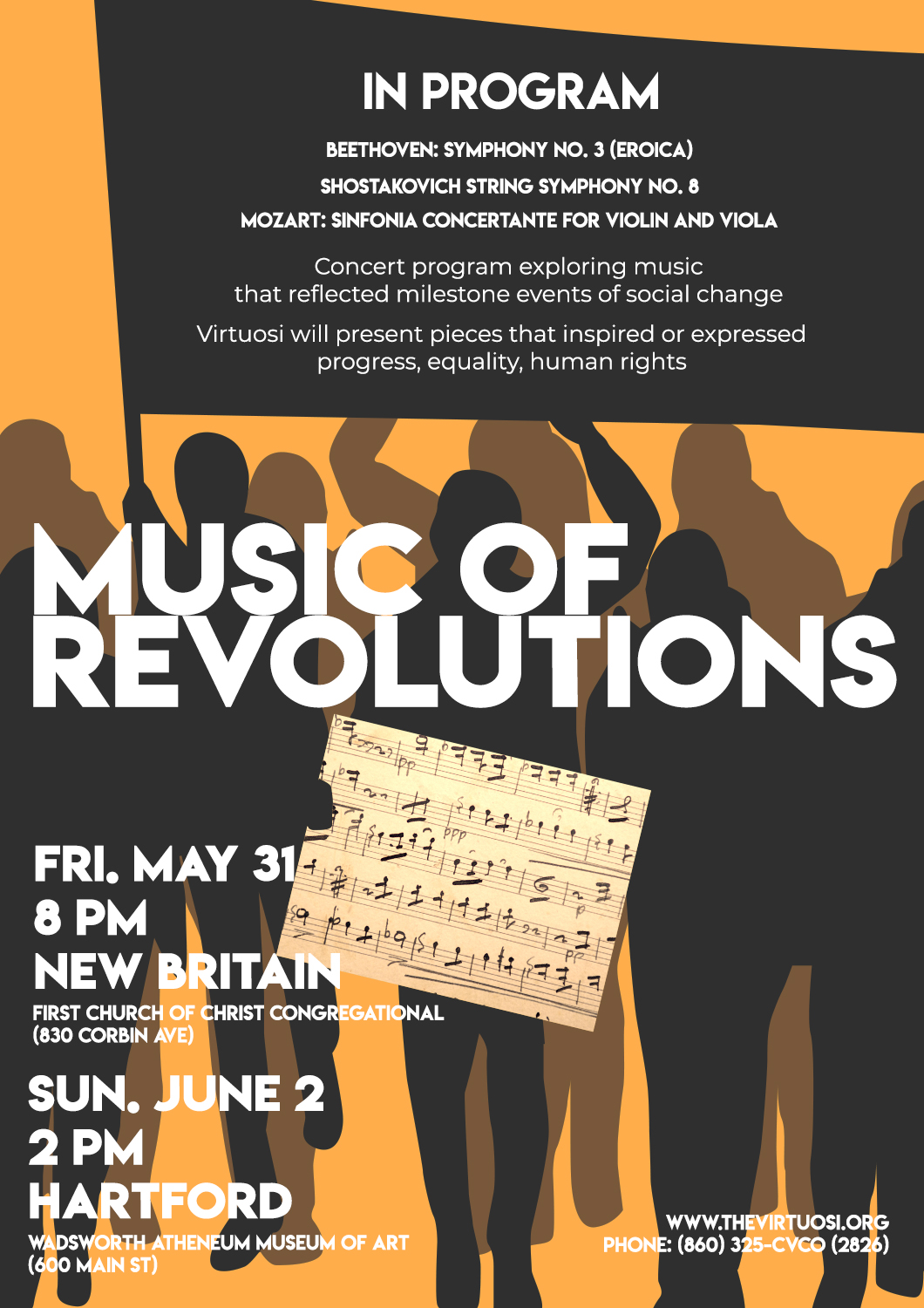 Design de Poster par Roka66 pour Connecticut Virtuosi Chamber Orchestra, Inc.  | Design #21673685