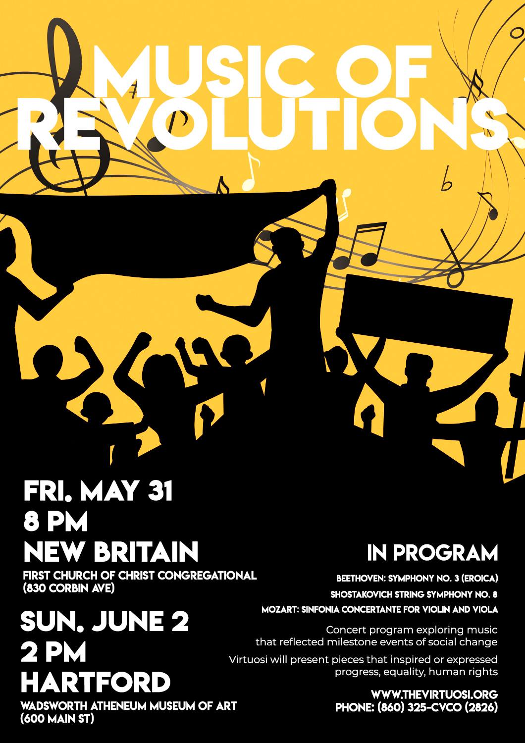 Poster Design by Roka66 for Connecticut Virtuosi Chamber Orchestra, Inc.  | Design #21673766