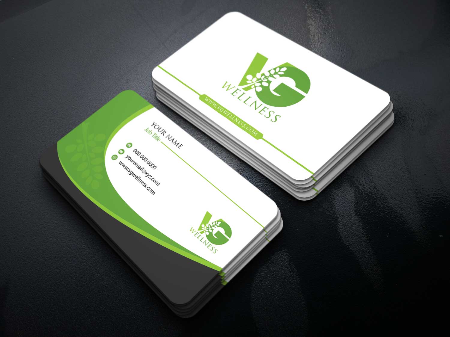 Business Card Design by Riz' for VG Wellness LLC | Design #21680426
