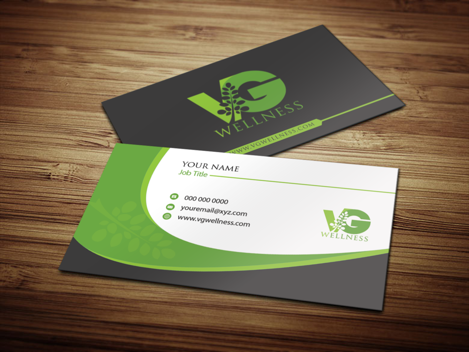 Business Card Design by Riz' for VG Wellness LLC | Design #21680427
