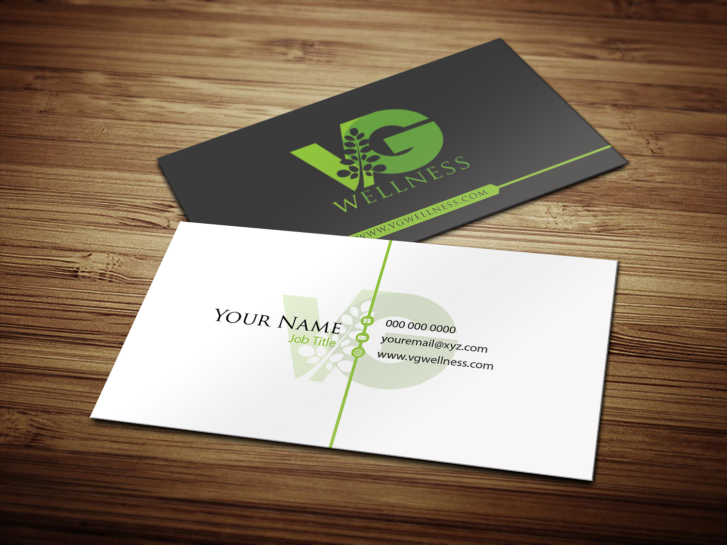 Business Card Design by Riz' for VG Wellness LLC | Design #21680670