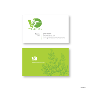 Diseño de Tarjeta de Presentación por jharnapanchal para VG Wellness LLC | Diseño: #21674004