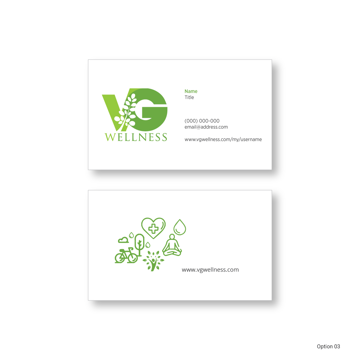 Diseño de Tarjeta de Presentación por jharnapanchal para VG Wellness LLC | Diseño #21674007