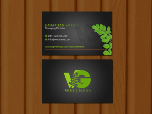 Design de Carte de Visite par Creations Box 2015 pour VG Wellness LLC | Design : #21673514
