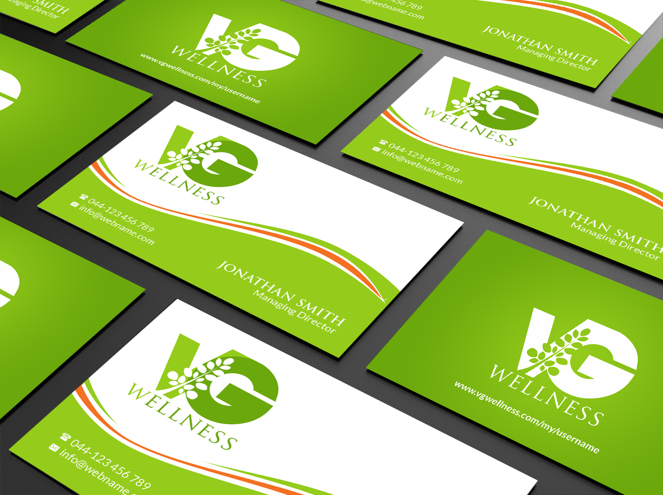 Diseño de Tarjeta de Presentación por Creations Box 2015 para VG Wellness LLC | Diseño #21675444