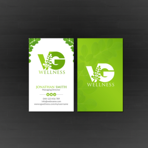 Diseño de Tarjeta de Presentación por Creations Box 2015 para VG Wellness LLC | Diseño: #21675459