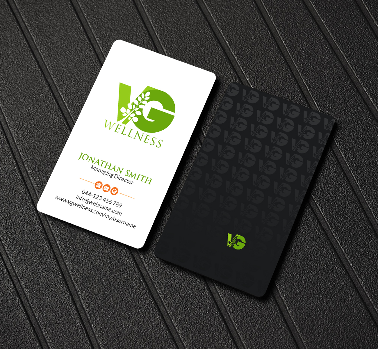 Visitenkarten-Design von Creations Box 2015 für VG Wellness LLC | Design #21675795