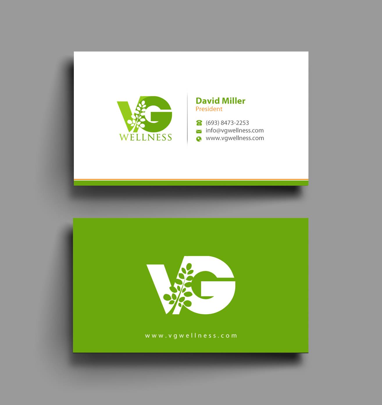 Business Card Design by Brand aid for VG Wellness LLC | Design #21682269