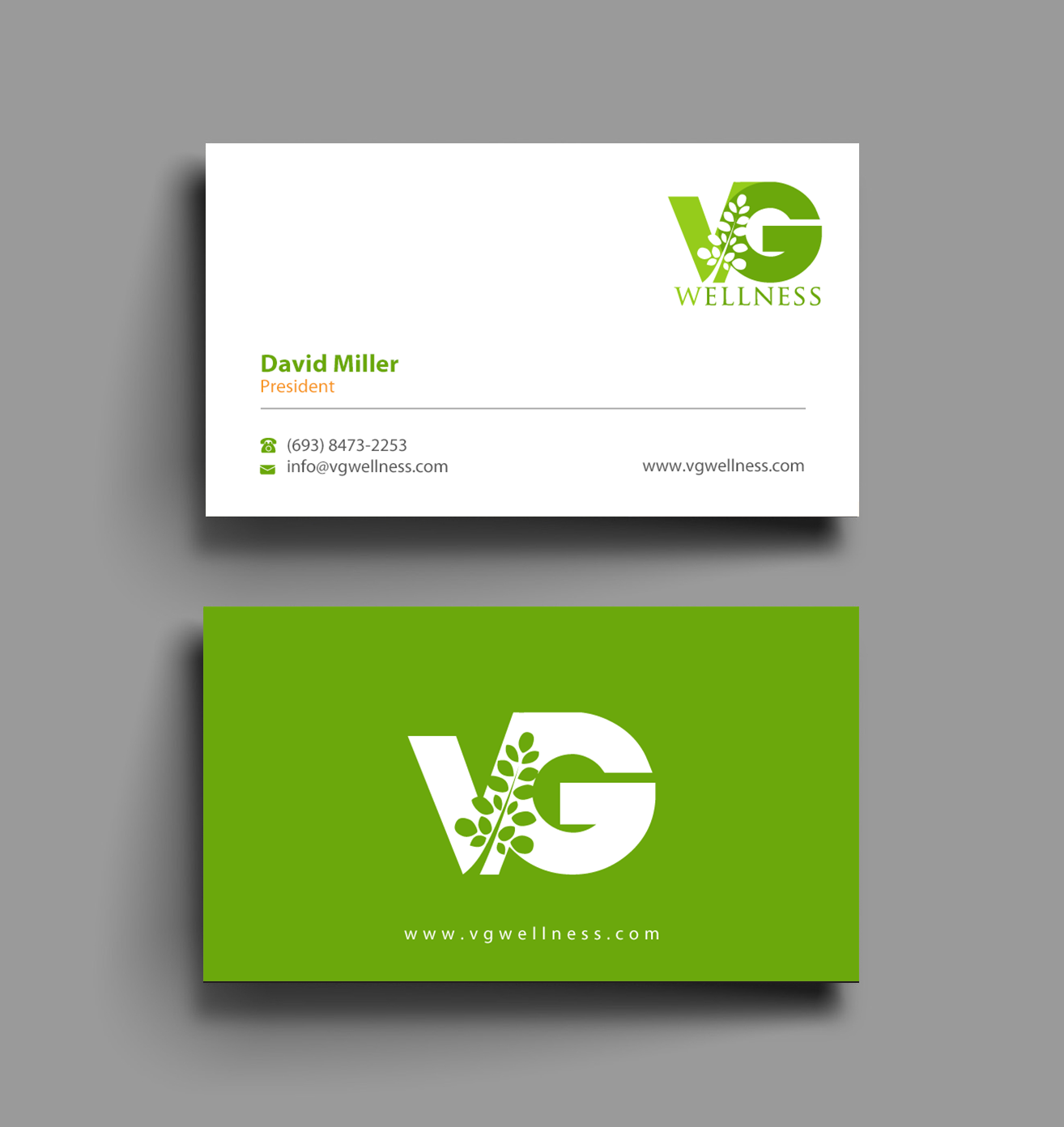 Business Card Design by Brand aid for VG Wellness LLC | Design #21682270