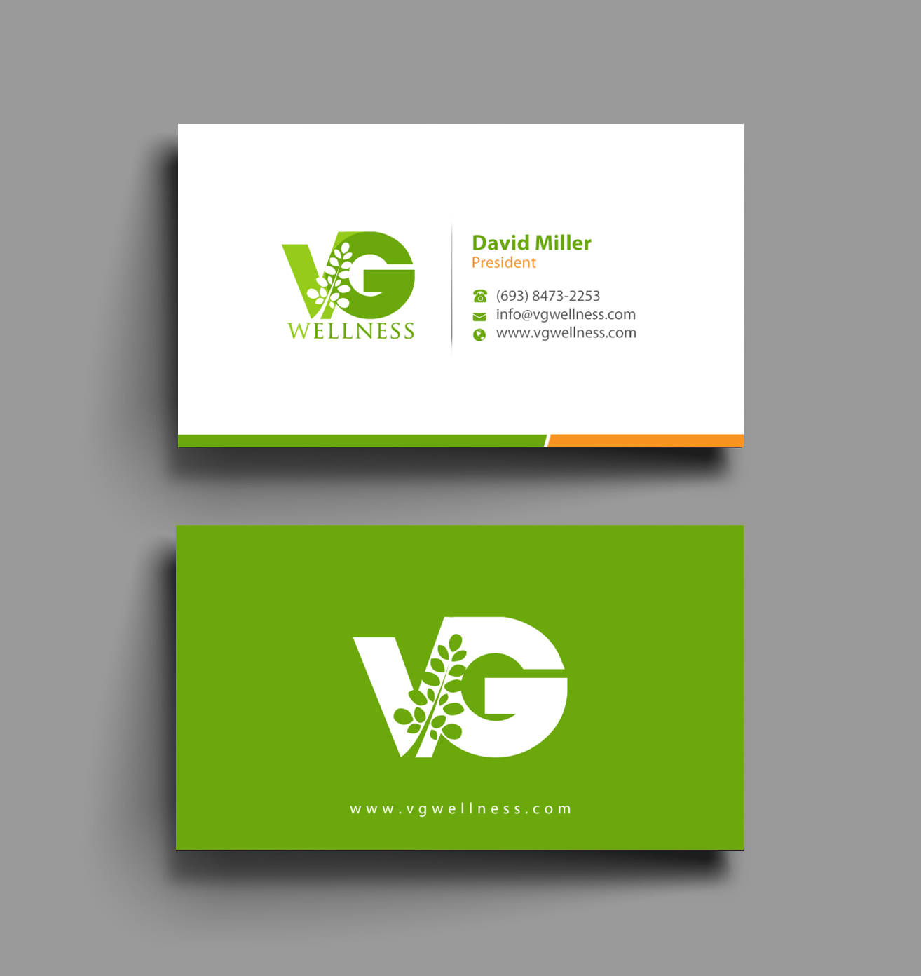 Visitenkarten-Design von Brand aid für VG Wellness LLC | Design #21682271