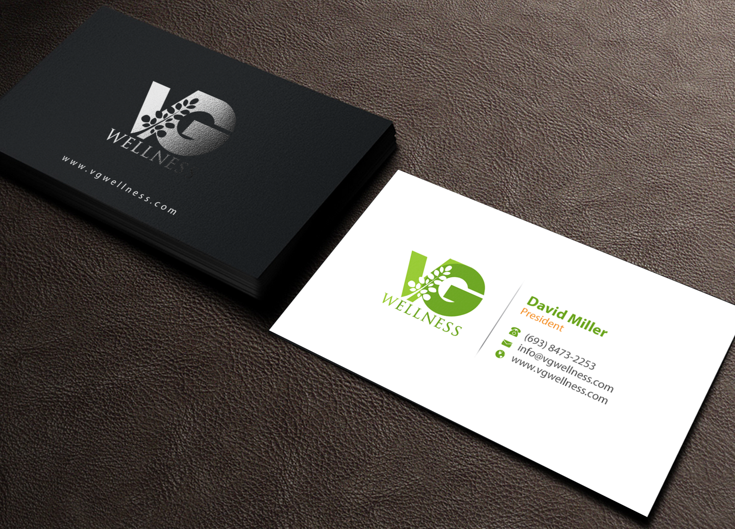 Business Card Design by Brand aid for VG Wellness LLC | Design #21682274