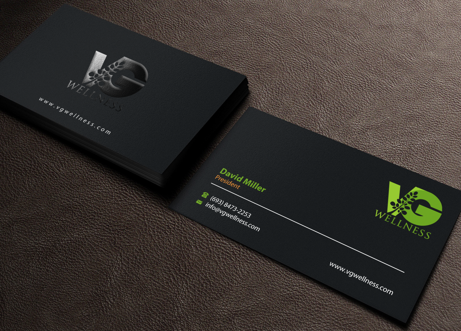 Business Card Design by Brand aid for VG Wellness LLC | Design #21682282