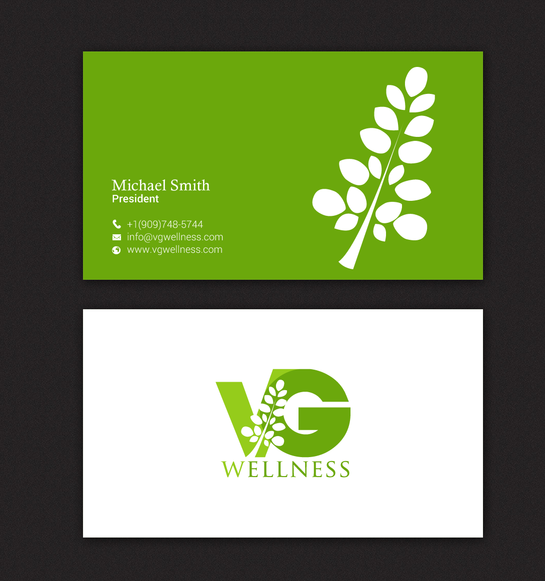 Business Card Design by chandrayaan.creative for VG Wellness LLC | Design #21680820
