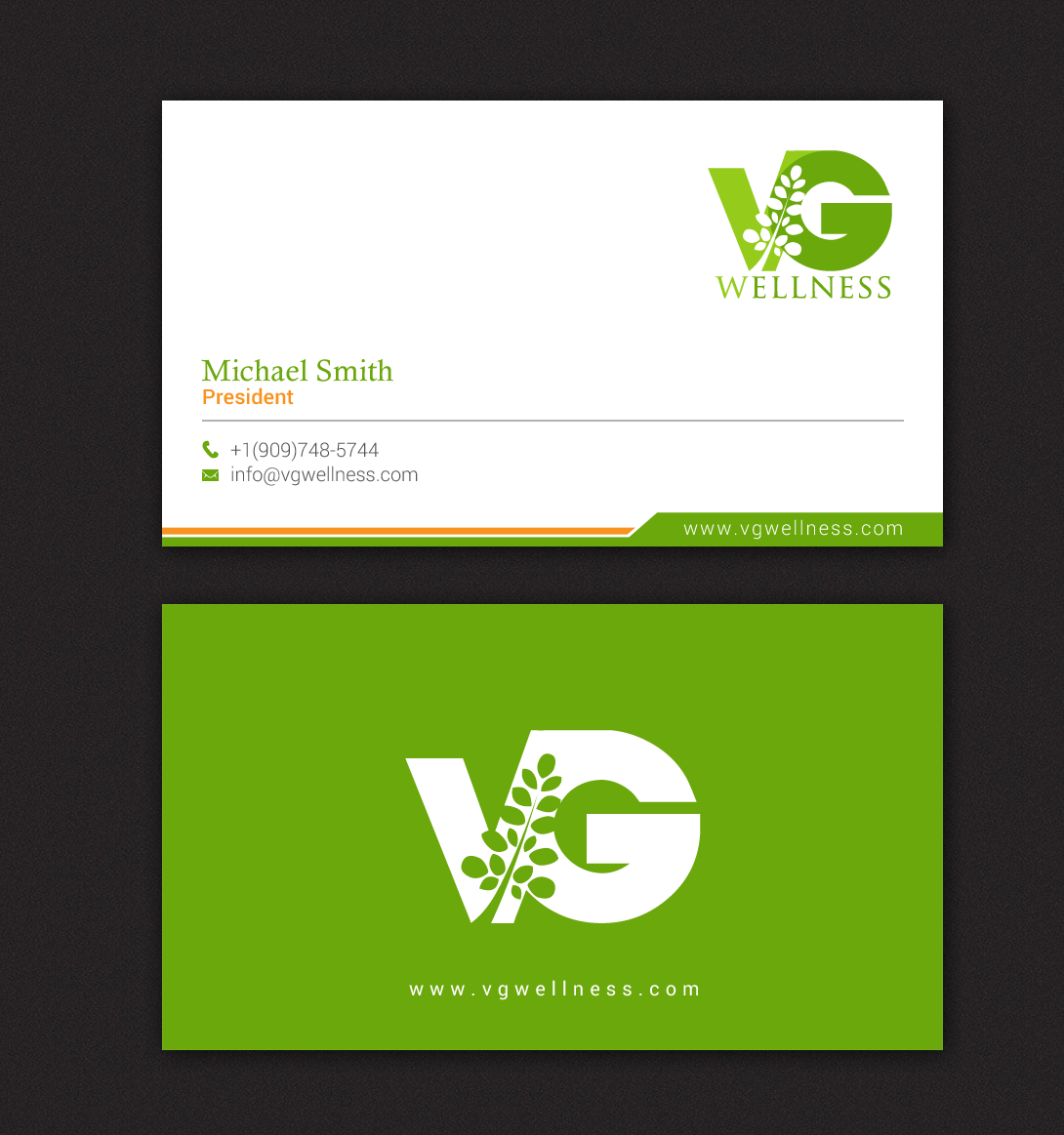 Visitenkarten-Design von chandrayaan.creative für VG Wellness LLC | Design #21682041