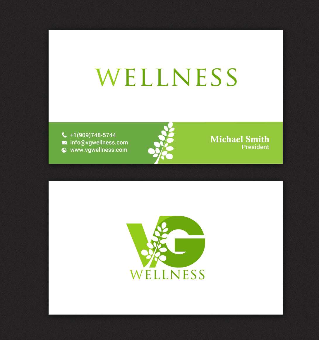 Visitenkarten-Design von chandrayaan.creative für VG Wellness LLC | Design #21682042