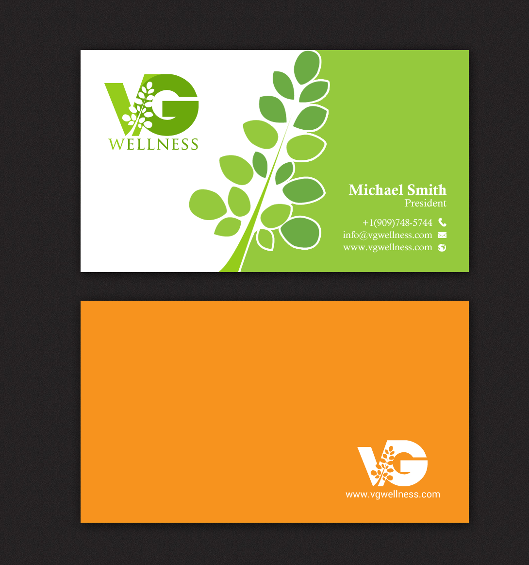 Business Card Design by chandrayaan.creative for VG Wellness LLC | Design #21682043