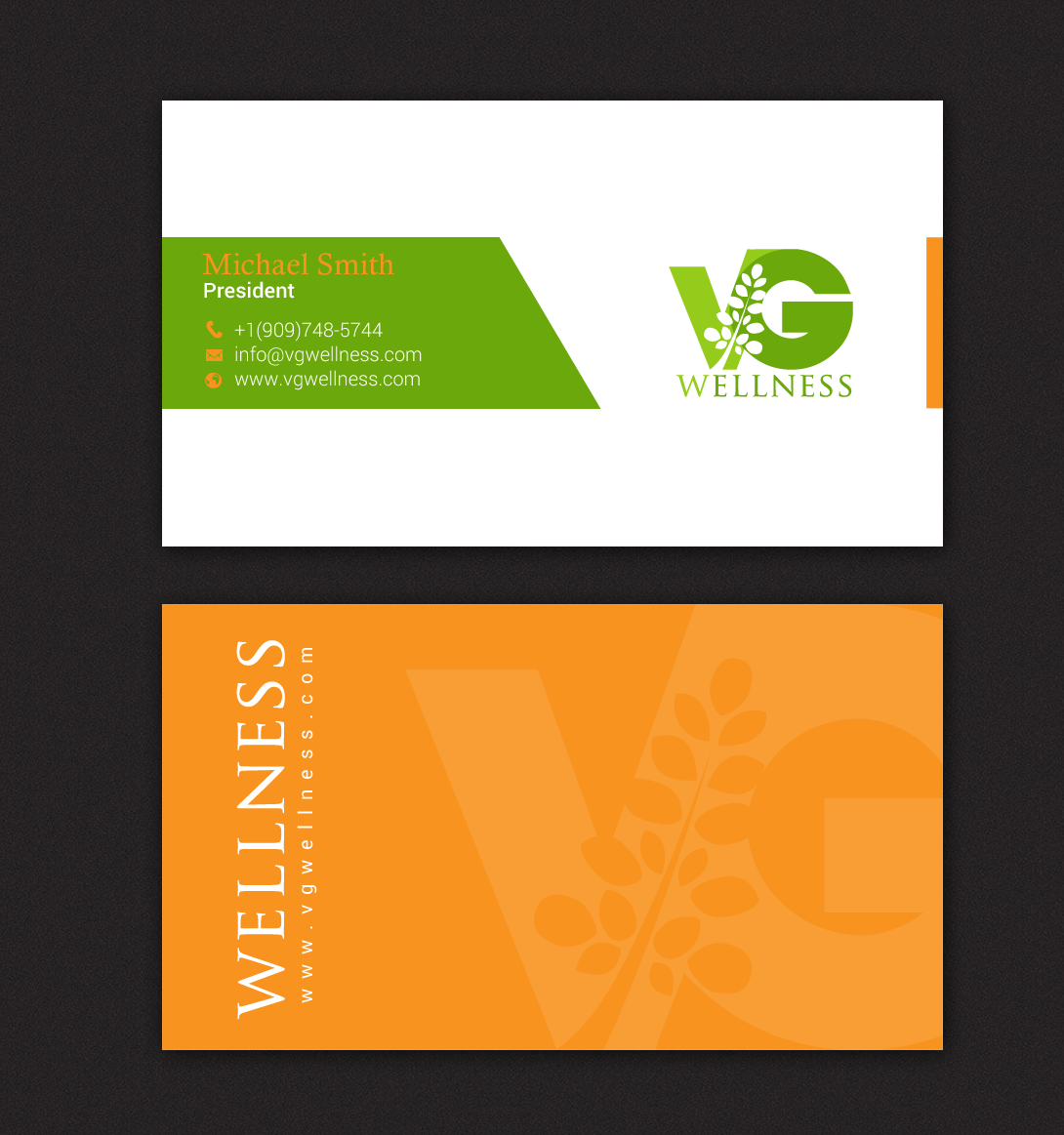 Business Card Design by chandrayaan.creative for VG Wellness LLC | Design #21682044