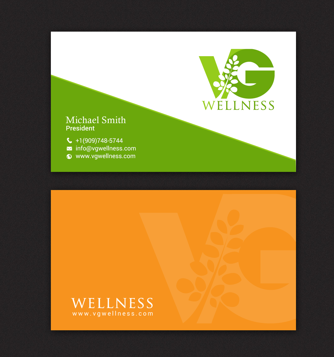 Business Card Design by chandrayaan.creative for VG Wellness LLC | Design #21682047