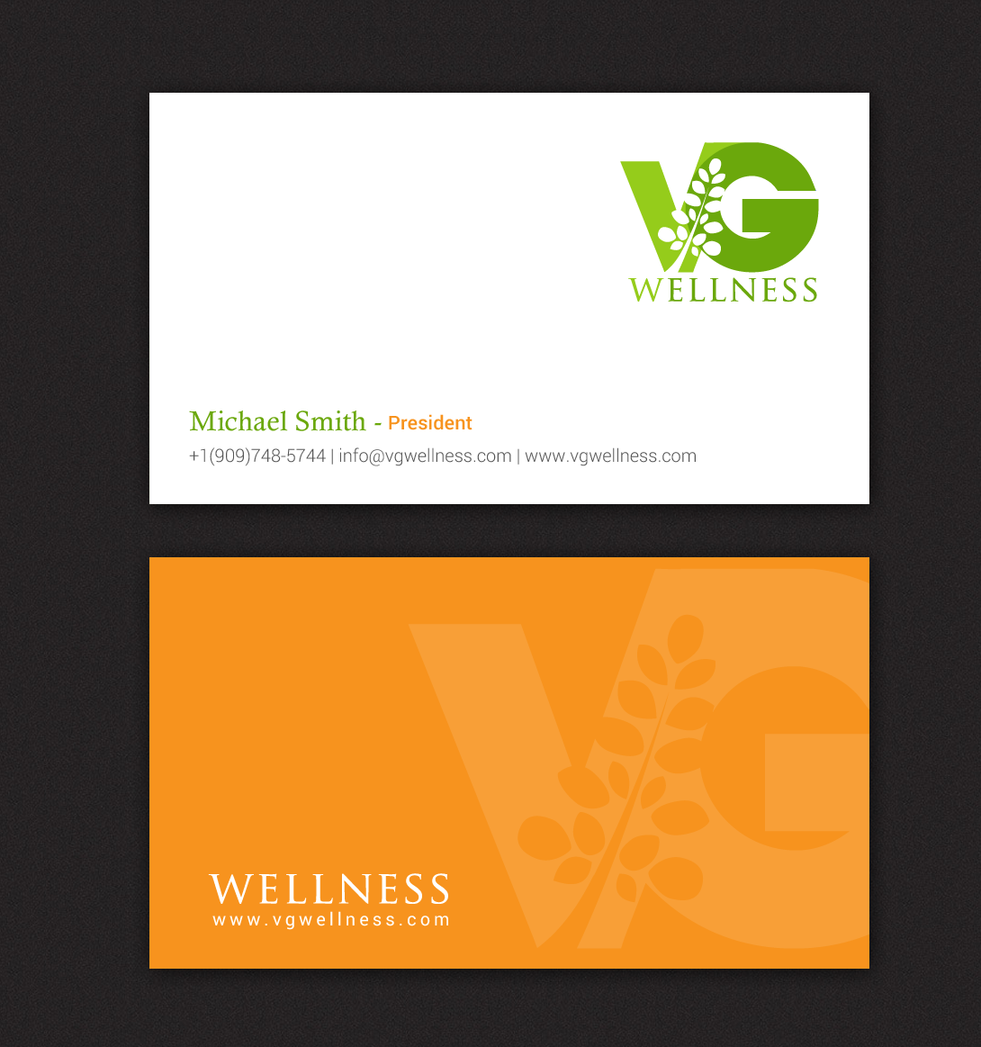 Visitenkarten-Design von chandrayaan.creative für VG Wellness LLC | Design #21682050