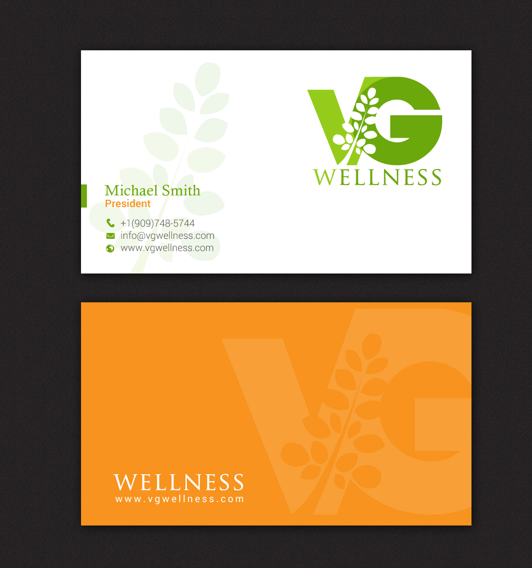 Visitenkarten-Design von chandrayaan.creative für VG Wellness LLC | Design #21682051