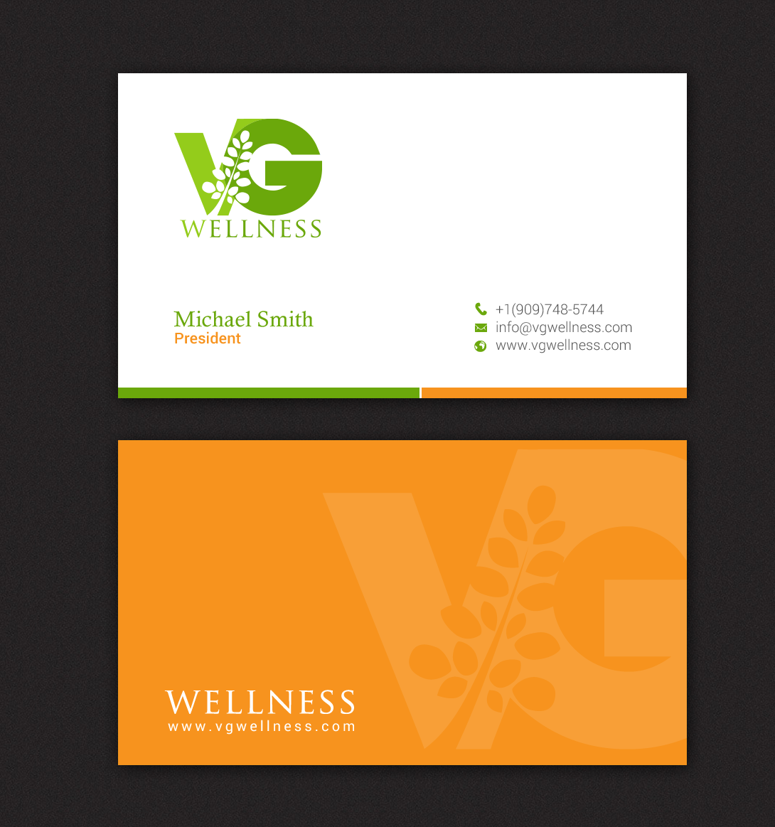 Visitenkarten-Design von chandrayaan.creative für VG Wellness LLC | Design #21682054