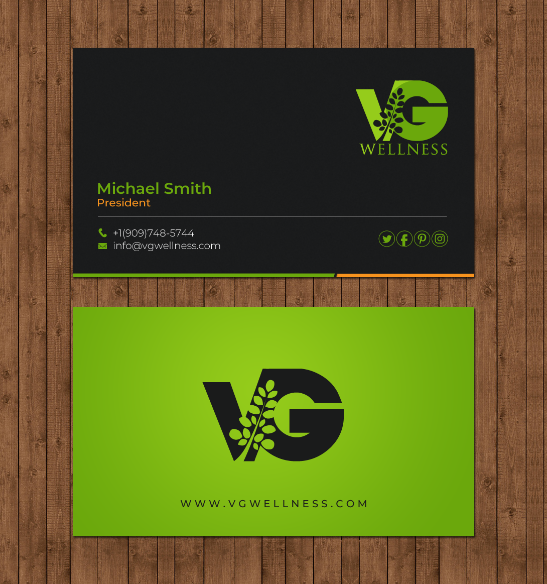 Business Card Design by chandrayaan.creative for VG Wellness LLC | Design #21688640