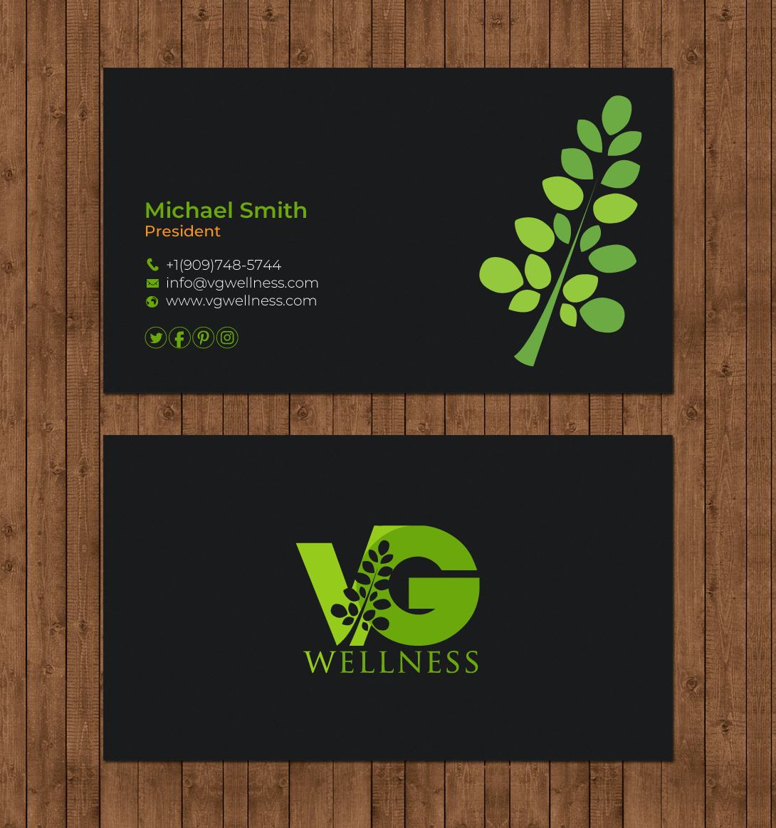 Business Card Design by chandrayaan.creative for VG Wellness LLC | Design #21688641
