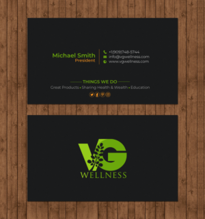 Business Card Design by chandrayaan.creative for VG Wellness LLC | Design: #21688645
